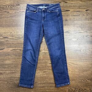 J Jill Boyfriend Straight Leg Ankle Jeans Womens 6 Blue Medium Wash Relaxed